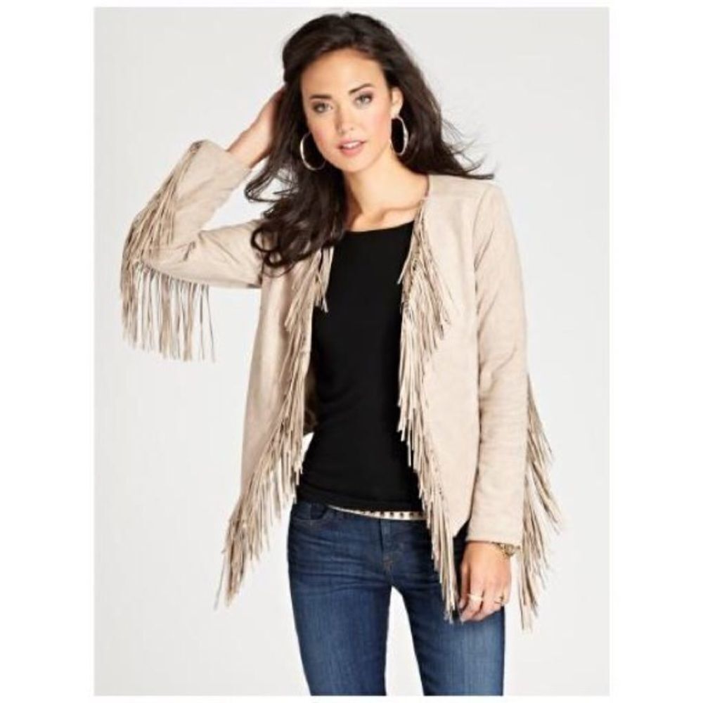 Guess Fringe Faux Suede Asymmetrical Jacket
Sz Large - Picture 13 of 13